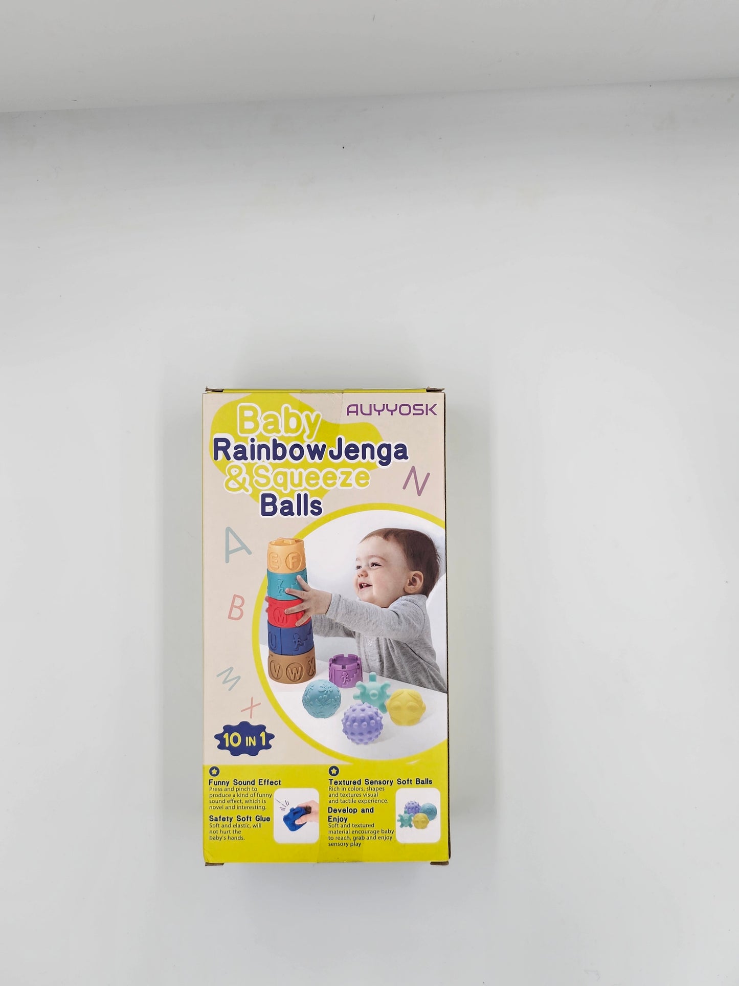 Baby Rainbow Jenga & Balls 10 in 1