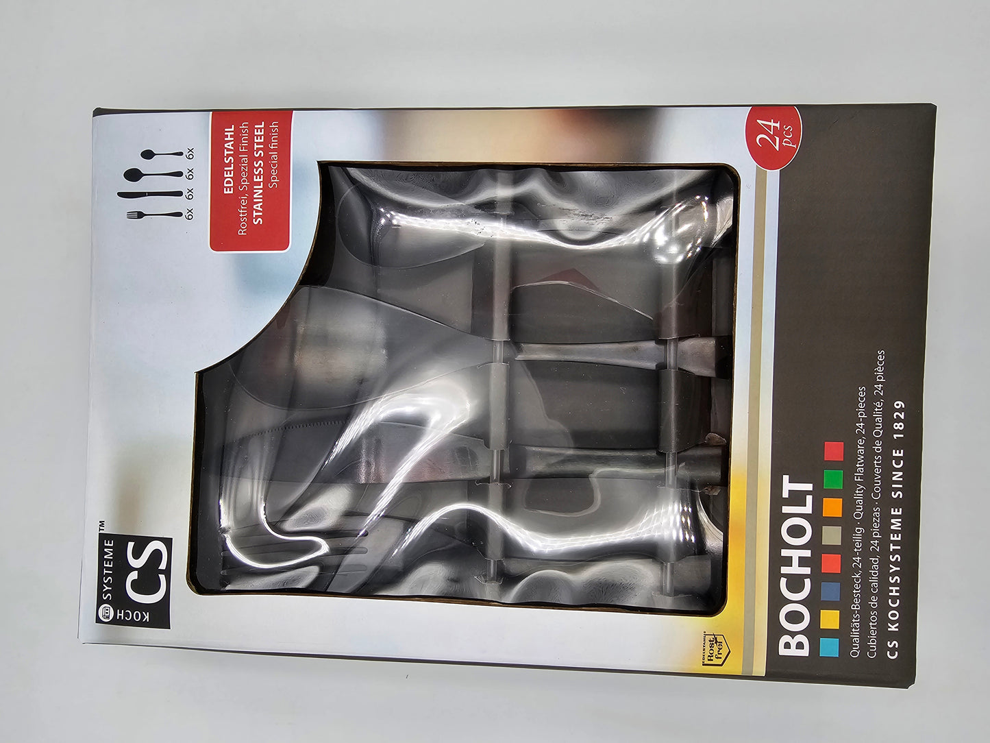 Schwarzes Besteck 24teilig